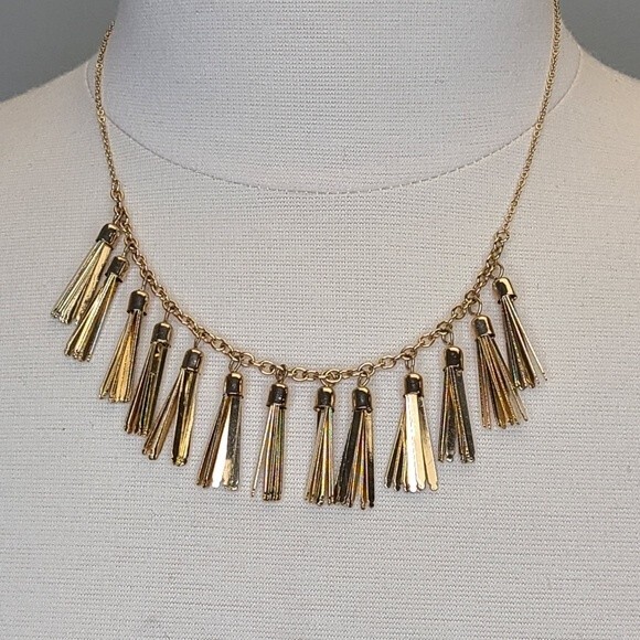 Gold Tassle Chain Necklace - Picture 3 of 4